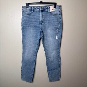 Lauren Conrad High-waisted, skinny, light wash denim jeans